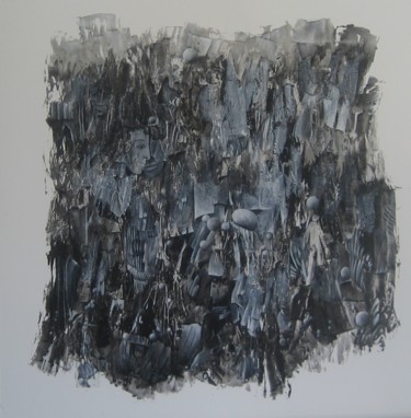 Peinture intitulée "Les Mystères du Noir" par Elisabeth Durandin, Œuvre d'art originale, Acrylique