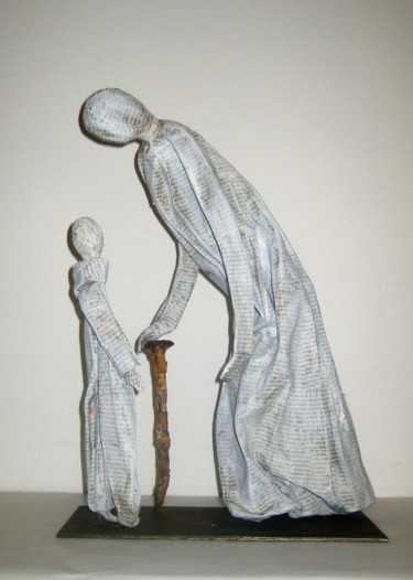 Sculpture titled "Innocence et Grand…" by Elisabeth Durandin, Original Artwork