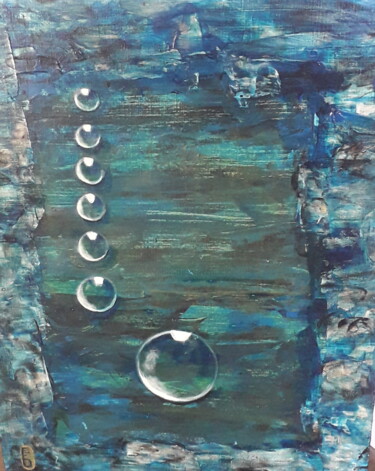 Painting titled "Bulles d’air" by Elisabeth Fabre Derulliere, Original Artwork, Acrylic Mounted on Plexiglass