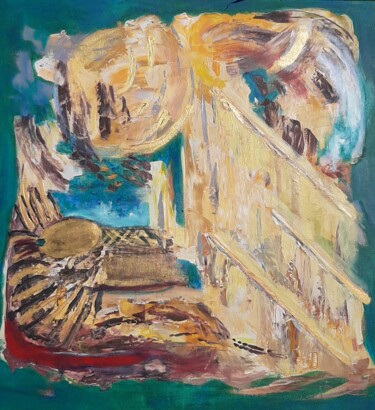 Pittura intitolato "Terre des Pharaons" da Elisabeth Fabre Derulliere, Opera d'arte originale, Acrilico