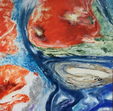 Painting titled "Oxydes : la TERRE m…" by Elisabeth Fabre Derulliere, Original Artwork, Acrylic