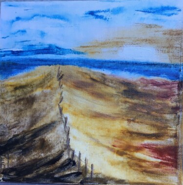Painting titled "Dunes" by Elisabeth Fabre Derulliere, Original Artwork, Acrylic