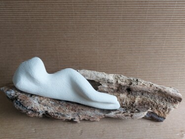 Sculpture intitulée "Nu au bois flotté" par Elisabeth Fabre Derulliere, Œuvre d'art originale, Terre cuite