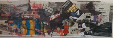 Collages intitolato "L'audace des héros" da Elisabeth Fabre Derulliere, Opera d'arte originale, Acrilico