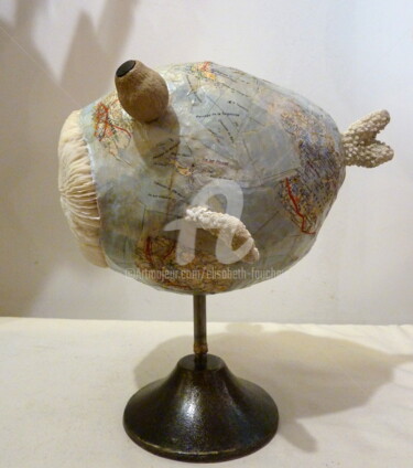Sculpture intitulée ""Poisson à bouche g…" par Elisabeth Faucheur, Œuvre d'art originale