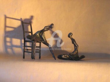 Sculpture titled "danseuse sans titre" by Elisabeth Faucheur, Original Artwork, Metals