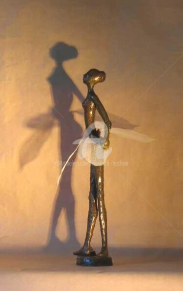 Sculpture intitulée "danseuse à la balle" par Elisabeth Faucheur, Œuvre d'art originale, Métaux