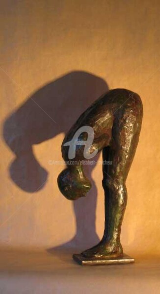 Скульптура под названием "Le Regard" - Elisabeth Faucheur, Подлинное произведение искусства