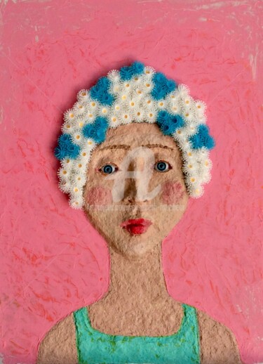 Peinture intitulée "“Le bonnet de Bain”" par Elisabeth Faucheur, Œuvre d'art originale, Acrylique