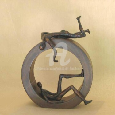 Sculpture titled "Le cercle" by Elisabeth Faucheur, Original Artwork, Mixed Media