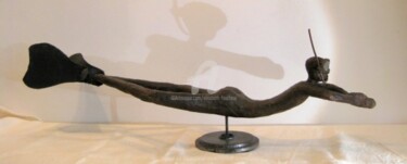 Sculpture intitulée ""La brasse du plong…" par Elisabeth Faucheur, Œuvre d'art originale