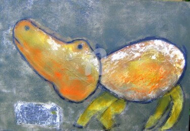 Painting titled "L'hippo NOUVEAUTE 2…" by Elisabeth Faucheur, Original Artwork