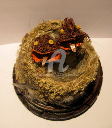 Sculpture titled ""Le nid I »" by Elisabeth Faucheur, Original Artwork, Other
