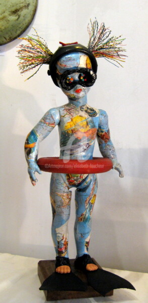 Sculpture titled ""Babette à la mer"" by Elisabeth Faucheur, Original Artwork, Other