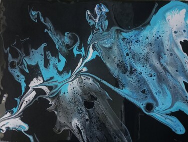 Peinture intitulée "Onde de glace" par Elisabeth Gataux, Œuvre d'art originale, Acrylique