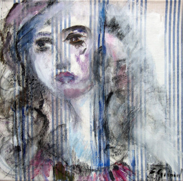 Peinture intitulée "portrait-femme-2.jpg" par Elisabeth Girard, Œuvre d'art originale