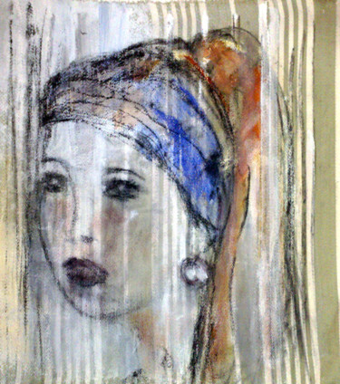 Peinture intitulée "portrait-femme-5.jpg" par Elisabeth Girard, Œuvre d'art originale