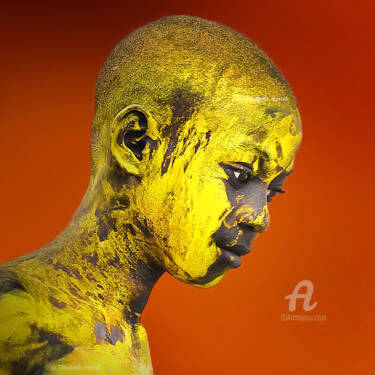 Photographie intitulée "Kid, comme un soleil" par Elisabeth Hurtel, Œuvre d'art originale, Photographie numérique