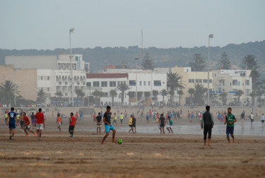 Fotografia intitolato "la plage d'Essaouir…" da Elisabeth Laplante, Opera d'arte originale, Fotografia digitale