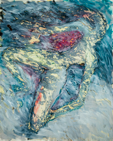 Malerei mit dem Titel "windy heart" von Elisabeth Laplante, Original-Kunstwerk, Öl