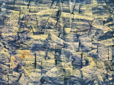 Malerei mit dem Titel "Magma bleu" von Elisabeth Laplante, Original-Kunstwerk, Acryl