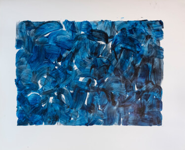 Peinture intitulée "Way Back Blues" par Elisabeth Laplante, Œuvre d'art originale, Huile