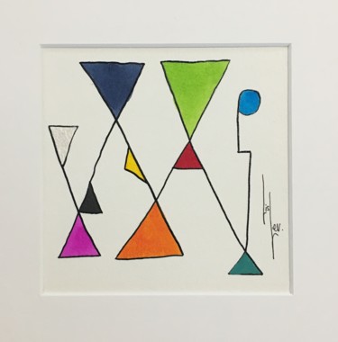 Painting titled "Triangolino" by Lis-Lev., Original Artwork, Ink
