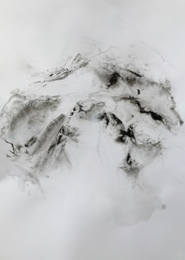 Peinture intitulée "silences" par Elisabeth Mounic, Œuvre d'art originale, Encre