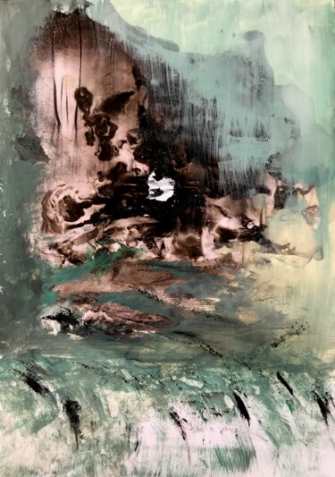 Peinture intitulée "Série Impermanence…" par Elisabeth Mounic, Œuvre d'art originale, Encre