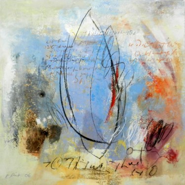 Pintura intitulada "dans l'herbe, paume…" por Elisabeth Poiret, Obras de arte originais, Acrílico
