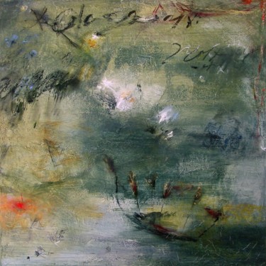 Painting titled "Le silence s'emplit…" by Elisabeth Poiret, Original Artwork, Acrylic
