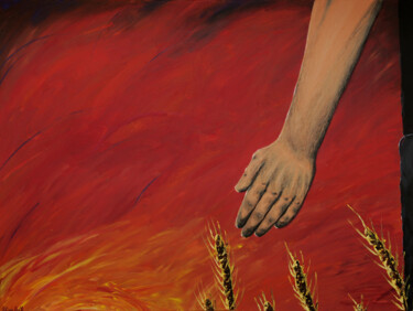 Картина под названием "Summer Sunset" - Elisabeth Turci, Подлинное произведение искусства, Акрил Установлен на Деревянная ра…