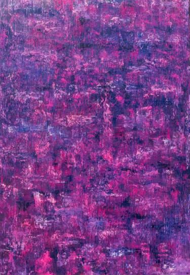Картина под названием "Fleuve Automnal" - Elisabeth Vaz, Подлинное произведение искусства, Масло Установлен на Деревянная ра…