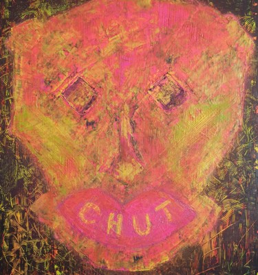 Painting titled "Skull" by Elisabeth Vaz, Original Artwork, Oil