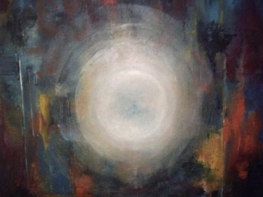 Pintura intitulada "Lua plano éterio" por Elisabeth Ebailoni, Obras de arte originais