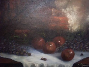 Pintura intitulada "maçã" por Elisabeth Ebailoni, Obras de arte originais
