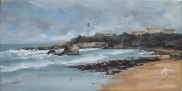 Peinture intitulée "Biarritz" par Elisabeth Bazin, Œuvre d'art originale, Acrylique