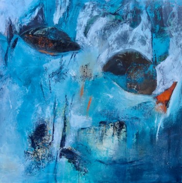 Pittura intitolato "paysage sous marin1" da Elisabeth Pierret, Opera d'arte originale, Olio Montato su Telaio per barella in…