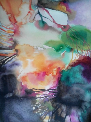 Peinture intitulée "ES-A17-17" par Elisabeth Sandillon, Œuvre d'art originale, Aquarelle