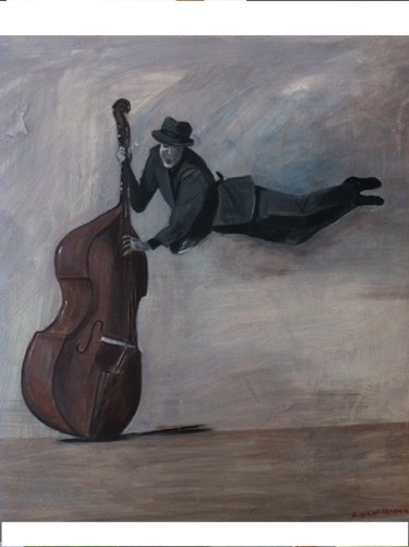 Pittura intitolato "La musica fa volare" da Elisabetta Grappasonni, Opera d'arte originale, Acrilico