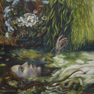 Pittura intitolato "Ophelia" da Elisabetta Trevisan, Opera d'arte originale, Olio