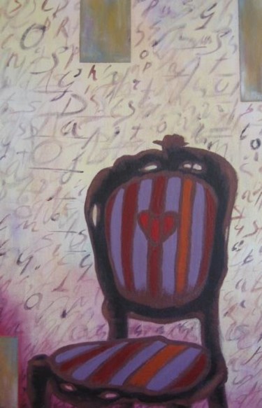 Painting titled "vintage chair" by Elisabetta Florio, Original Artwork