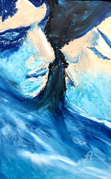 Картина под названием "water kiss" - Elisabettac, Подлинное произведение искусства, Пастель