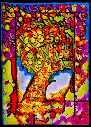 L'Albero delle Parole Digital Arts titled "L'Albero delle Paro…" by Nannini Elisabetta Ne, Original Art, Digital Painting