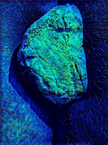 Digital Arts titled "Electric  Stone" by Elisabetta Nannini Ne, Original Artwork, Digital Painting