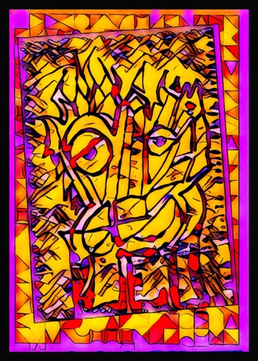 Digitale Kunst mit dem Titel "BORN  IN  LEO" von Elisabetta Nannini Ne, Original-Kunstwerk, Digitale Malerei