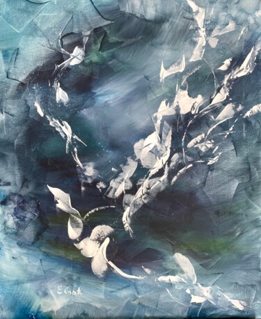 Dancing Feathers Peinture intitulée "Dancing Feathers" par Elisa Cook, Œuvre d'art originale, Acrylique