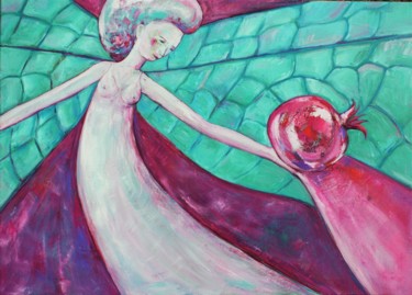 绘画 标题为“WOMAN DRAGONFLY” 由Elisaveta Sivas, 原创艺术品, 油