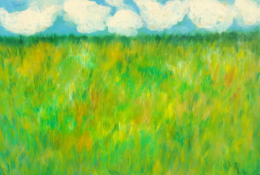 Peinture intitulée "Free in the Country…" par Elisaveta Sivas, Œuvre d'art originale, Huile