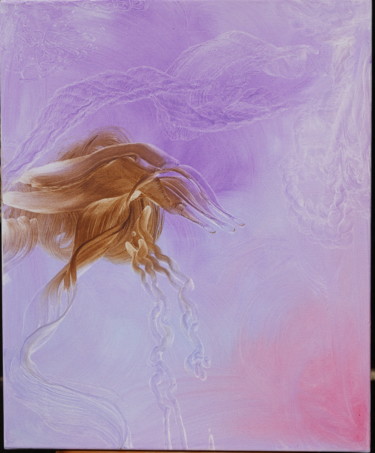 Peinture intitulée "violet lumineux" par Elise Latoile, Œuvre d'art originale, Huile